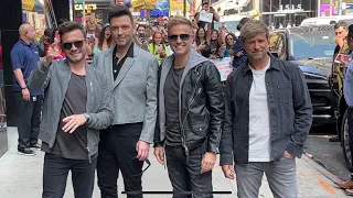 Westlife band seen greeting fans in NYC!