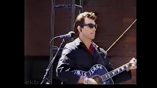 Chris Isaak and Silvertone at Levi's Plaza in S.F. 1996 -- soundcheck