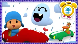 CANCIONES INFANTILES de POCOYÓ - 🌧️🎶Lluvia vete ya 🌧️🎶 [ 38 min ] | Caricaturas y dibujos animados