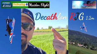 E-flite DECATHLON RJG 1.2m | UnBoxing & Maiden Flight