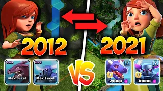 CUANTO HA CAMBIADO CLASH OF CLANS DESDE LA ÚTLIMA VEZ QUE LO JUGASTE? | Evolución épica 2012 - 2021