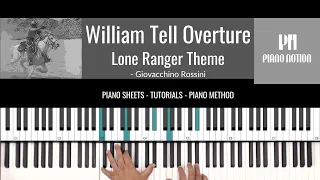 Lone Ranger Theme Song - William Tell Overture (Sheet Music - Piano Solo - Piano Cover - Tutorial)