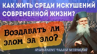 Как спастись в 21 веке? Как жить среди искушений современной жизни? Злом за зло? Фаддей Витовницкий