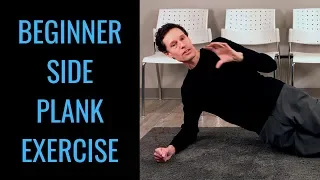 Beginner side plank exercise beginner on knees by chiropractor In Toronto Dr. Byron Mackay