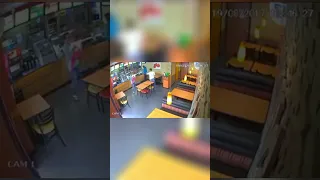 man draws fire arm on innocent person in fast food restaurant…