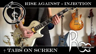 Rise Against - Injection Guitar Cover with Tabs on screen 4K UHD