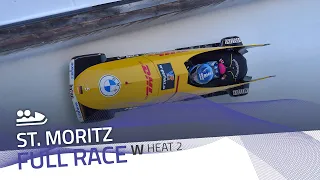 St. Moritz | BMW IBSF World Cup 2021/2022 - 2-Woman Bobsleigh Heat 2 | IBSF Official