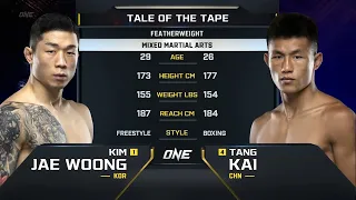 Kim Jae Woong vs. Tang Kai  | ONE Championship Full Fight