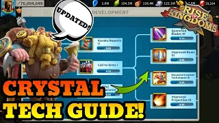 UPDATED CRYSTAL TECH ORDER! Rise Of Kingdoms SoC Crystal Technology Upgrade Order! [Step By Step!]