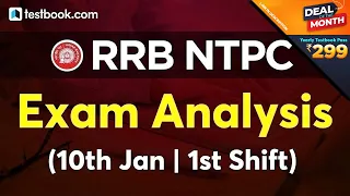 RRB NTPC Exam Analysis (10 January 1st Shift) | RRB NTPC Today Paper Review + Questions Asked