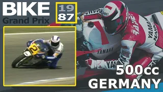 1987 German Bike Grand Prix | 500cc Race | Luck for Lawson