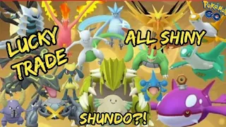 30x Lucky trading SHINY Pokémon - Found a SHUNDO - 100% Shiny - Lucky trade Pokémon Go
