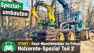 John Deere Forsttechnik | Waldarbeit mit Haas Maschinenbau Teil 2 | Rückezug/Uni Winch | Lauer Forst