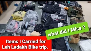 Leh Ladakh Bike Trip | Items to pack