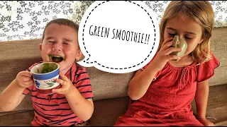 HEALTHY GREEN SMOOTHIE!!(The kids LOVE it!)