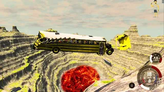 BEAMNG. DRIVE DEATH LEAP VS VEHICLES Part 1 #gaming #beamng #minecraft #crash