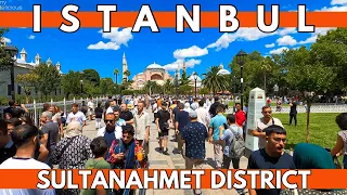 Exploring Istanbul's Historic Heart Sultanahmet District | 4K Walking Tour | August 2023