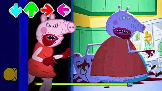 Peppa Pig Horror Story in Friday Night Funkin be like PART 1&2 | Siren Head vs Peppa | Muddy Puddles