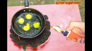 Eggs Vs 5000 Matches / Fried eggs on match Action Experiment
