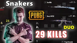 eU Snakers & Baddylul - 29 KILLS - Beryl M762 + Kar98k - DUO - PUBG