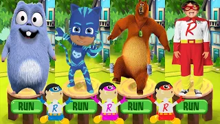 Tag with Ryan vs Grizzy and the Lemmings Yummy Run PJ Masks Catboy Update - All Characters Unlocked