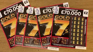 Gold 7s Scratch Cards £2 uk Tesco Scratchcards