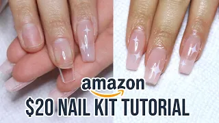 HOW TO GEL EXTENSIONS NAILS : $20 AMAZON KIT | FOR BEGINNERS