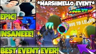 STREAMERS REACT TO *NEW* MARSHMELLO LIVE EVENT!!*EPIC* - FORTNITE WTF AND FUNNY MOMENTS