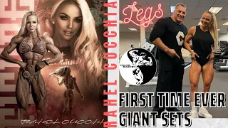 IFBB FIGURE PRO・RAHEL CUCCHIA Training LEGS with Milos and trying his Giant sets for the first time