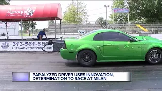 Paralyzed driver uses innovation, determination to race at Milan