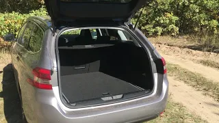 Шторка в багажник и где она хранится Peugeot 308 sw t9