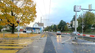 ★ 4K 🇨🇭 Schöftland - Aarau - Menziken cab ride, Switzerland [11.2023] Führerstandsmitfahrt WSB