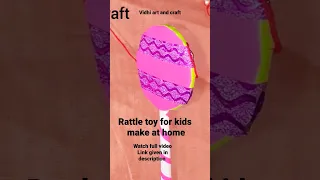 Rattle toy for kids#musicalpapertoyforkids#paperrattle#toy#craft#diy#shorts #youtubeshorts