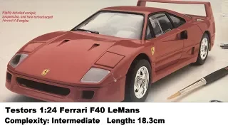 Testors 1:24 Ferrari F40 LeMans Kit Review