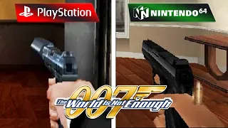 007 The World Is Not Enough (2000) PS1 vs N64 (FPS + Graphics)