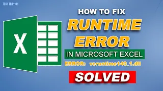 How to Fix Excel Runtime Error Missing DLL #techtrip101