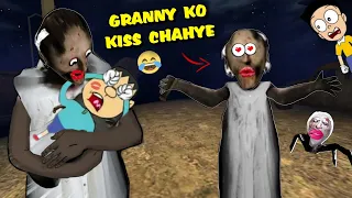 Granny Kiss Mode - Granny horror Game in Hindi Dk dost - Shiva and kanzo gameplay