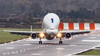 Airbus BELUGA A300-600ST action at Hawarden Airport 2020