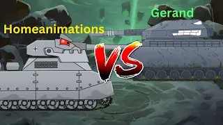 What if??? Homeanimations Ratte vs Gerand Ratte/// Cartoon about tanks
