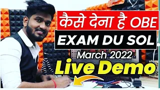 DU SOL 1st Semester OBE Exam March 2022 Question paper Downloading & Uploading Live Demo | Answers ?