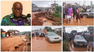 SANTASI APIRE RESIDENTS ANGRY WITH AKUFFO ADDO OVER POOR ROAD WHICH K!LLED 2 PEOPLE, KUMASI IS DIRTY