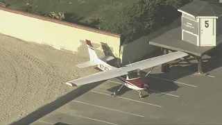 Small plane makes emergency landing near Seal Beach shoreline