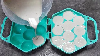 I poured gypsum into the egg container. An experiment with amazing results!