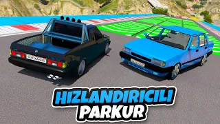 Tofaş Ailesi Arabalar Hızlandırıcılı Parkurda - GTA 5