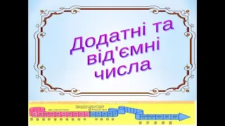 Додатні та від'ємні числа. Число 0. Математика 6 клас