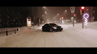 BMW M5 E60 Night Snow Drift