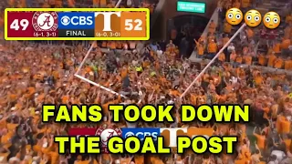 fans TOOK DOWN FIELD GOAL POSTS after beating ALABAMA, a breakdown