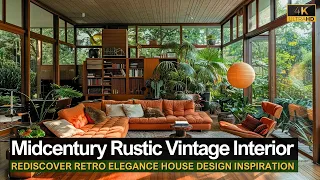 Rediscover Retro Elegance: A Journey Through a Midcentury Home's Rustic Vintage Interiors