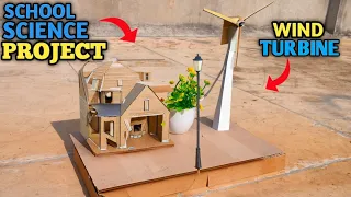 How To Make Mini Wind Turbine Model From Cardboard Electric Wind Energy Science project
