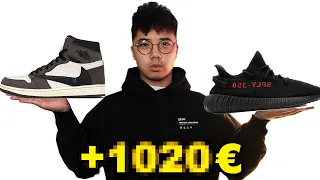 1 Woche SNEAKER Reselling & __€ verdient (zu Hause) | Experiment